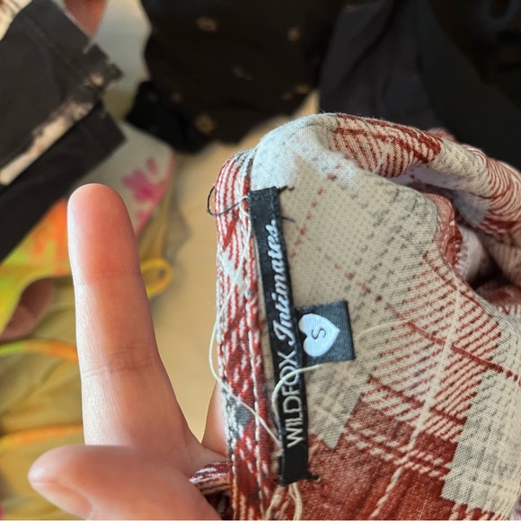 Wildfox intimates plaid romper - Picture 2 of 2